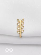 LEAF OUT BEAUTY - GOLDEN CZ NOSERING (NON-PIERCING)