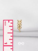LEAF OUT BEAUTY - GOLDEN CZ NOSERING (NON-PIERCING)