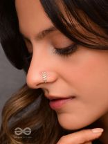 LEAF OUT BEAUTY - GOLDEN CZ NOSERING (NON-PIERCING)
