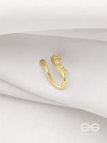 CRESENT MOONLIGHT - GOLDEN CZ NOSERING (NON-PIERCING)