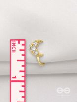 CRESENT MOONLIGHT - GOLDEN CZ NOSERING (NON-PIERCING)