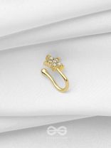 CHAMPAGNE STAR - GOLDEN CZ NOSERING (NON-PIERCING)