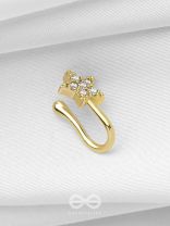 CHAMPAGNE STAR - GOLDEN CZ NOSERING (NON-PIERCING)