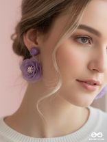 LILY DREAM DANCE - FABRIC EARRINGS (PURPLE)