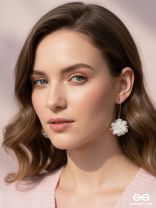 A WINTER ROSE - GOLDEN FLORAL EARRINGS