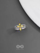 CELESTIAL CROSS - STATEMENT RING (ADJUSTABLE)