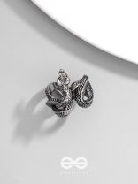 NIGHTSHADE BASILISK - STATEMENT SILVER RING (ADJUSTABLE)