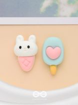 SCOOPS 'N CRUNCHES  - MISMATCHED ACRYLIC EARRINGS