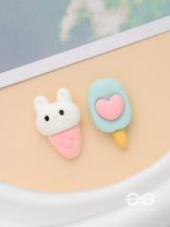 SCOOPS 'N CRUNCHES  - MISMATCHED ACRYLIC EARRINGS