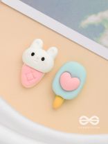 SCOOPS 'N CRUNCHES  - MISMATCHED ACRYLIC EARRINGS