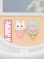 SCOOPS 'N CRUNCHES  - MISMATCHED ACRYLIC EARRINGS