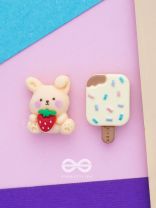 SCOOP 'N SNUGGLE - MISMATCHED ACRYLIC STUD EARRINGS