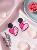 ROSY RETRO ROMANCE - CASUAL ACRYLIC EARRINGS