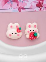 BUNNIES 'N BERRIES - MISMATCHED ACRYLIC EARRINGS