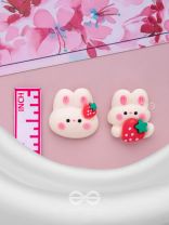 BUNNIES 'N BERRIES - MISMATCHED ACRYLIC EARRINGS