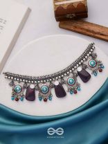 The Cosmic Spheres - Enamelled Oxidised Choker Neckpiece