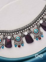 The Cosmic Spheres - Enamelled Oxidised Choker Neckpiece