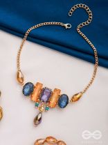 The Legendary Stones - Embellished Golden Embellished Neckpiece