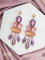 The Radiant Cascade - Golden Embellished Earrings