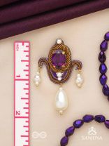 Ankusi- The Angel's Souvenir- Stones And Pearl Drops Hand Embroidered Earrings