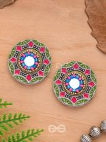 Magic Of Colors - Enamelled Oxidised Earrings