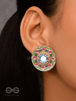 Magic Of Colors - Enamelled Oxidised Earrings