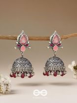The Shades of Love - Enamelled Oxidised Jhumka Earrings