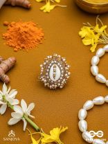 Haimana - The Shell Haven - Beads And Shell Hand Embroidered Ring