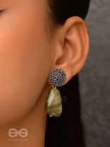 The Greenland Mist- Stone Oxidised Earrings