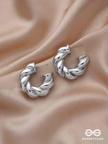 Dreamer's Luster - Statement Silver Earrings
