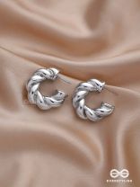 Dreamer's Luster - Statement Silver Earrings