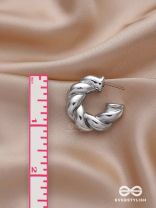 Dreamer's Luster - Statement Silver Earrings