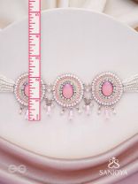 Nishru - Life In Spring - Stones, Glass Drops And Beads Hand Embroidered Neckpiece