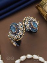 Aadhvara - The Celestial Skies - Stone And Beads Hand Embroidered Cuff Bracelet