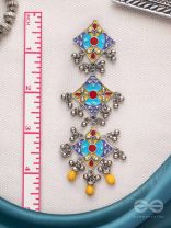 Sunny Daydreams - Statement Enamelled Oxidised Earrings