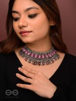 The Coral Dreams - Statement Embellished Oxidised Neckpiece