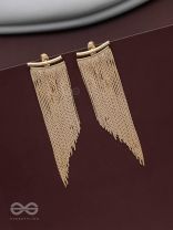 The Shimmering Shower - Golden Statement Ear Jacket