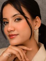 The Shimmering Shower - Golden Statement Ear Jacket