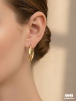 Twisted Tangos - Golden Hoop Earrings