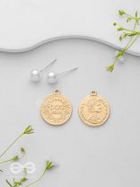 Victorian Rush - Golden Pearl Ear Jackets