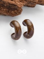 Coffee Curves - Acrylic Earrings