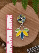 Sunlit Meadows - Statement Enamelled Oxidised Ear Jackets