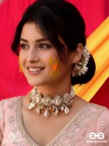 Velakula- The Coastline Stories- Shells, Beads, Pearl And Glass Drops Hand Embroidered Choker Neckpiece