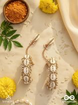 Arthogya  - The Marine Treasures - Shells And Beads Hand Embroidered Cuff Bracelets (Set Of 2)