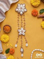 Maayin - The Magical Inflorescence - Shells, Mirrors And Beads Hand Embroidered Hair Accessory