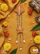 Maayin - The Magical Inflorescence - Shells, Mirrors And Beads Hand Embroidered Hair Accessory