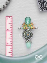 The Warm Shades - Stone Enamelled Oxidised Earrings