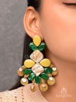 Haritaye - The Mint Melody - Stones And Coins Earrings