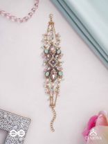 Maṇisutram-String of Gems-Regal Bracelet featuring pastel Stones & Beads.