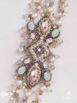 Maṇisutram-String of Gems-Regal Bracelet featuring pastel Stones & Beads.